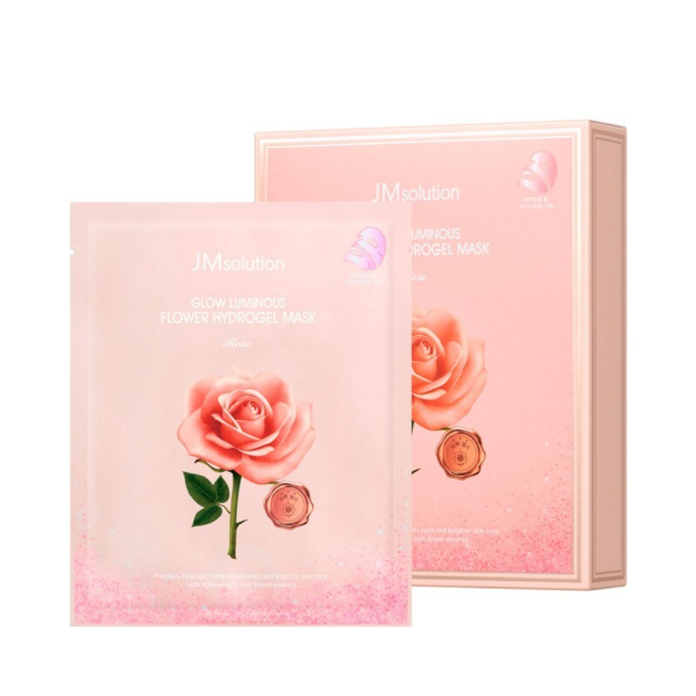 JMsolution Маска гидрогелевая с экстрактом дамасской розы - Glow luminous flower hydrogel mask, 30мл