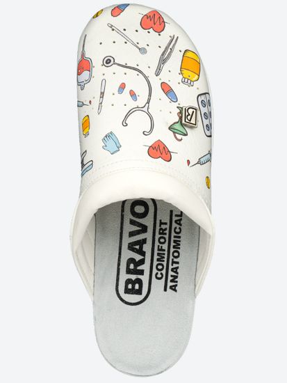 503 | "Anna" Женские медицинские сабо (принт)