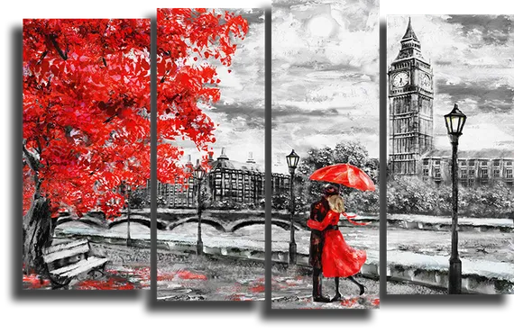 Модульная картина "Осенний лондон"