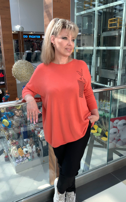 Джемпер-туника с "зайчиком" в кармашке