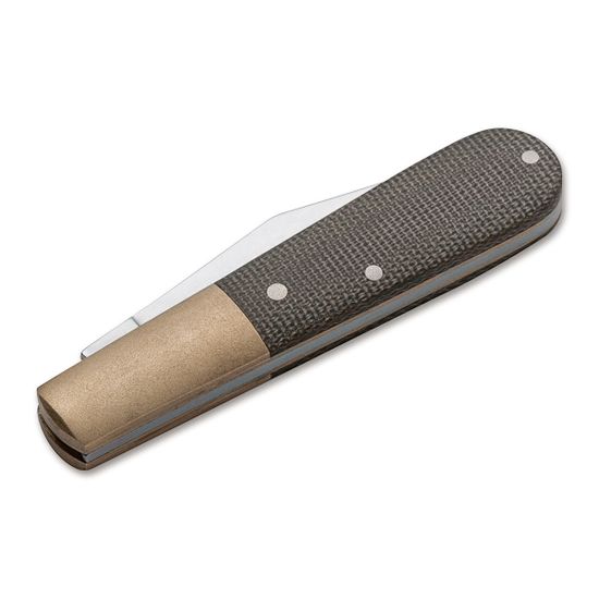 Складной нож Boker 112941 Barlow Expedition c клинком из стали 440C, рукоять микарта / латунь