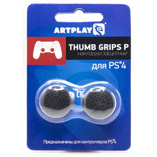 PS 4 Накладки Artplays Thumb Grips защитные на джойстики геймпада (2 шт) 14мм выпуклые черные