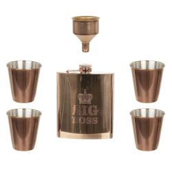 GAEM Набор подарочный (фляжка 450 мл, 4 стопки, воронка), L27 W21 H6 см