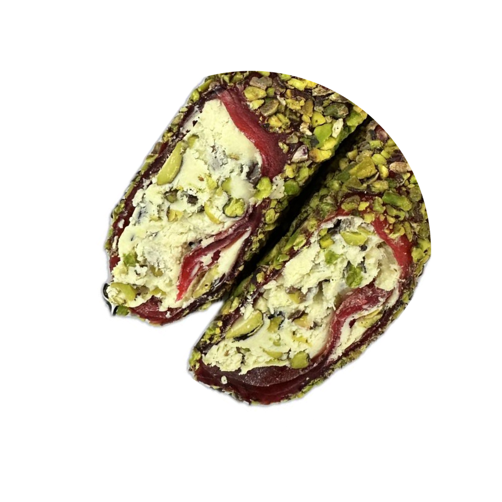24. Рахат-лукум со вкусом граната, фундука, фисташковой глазурью из рисовой нарезки с фундуком (NAR PİRİNÇ ANTEP), Hatay market