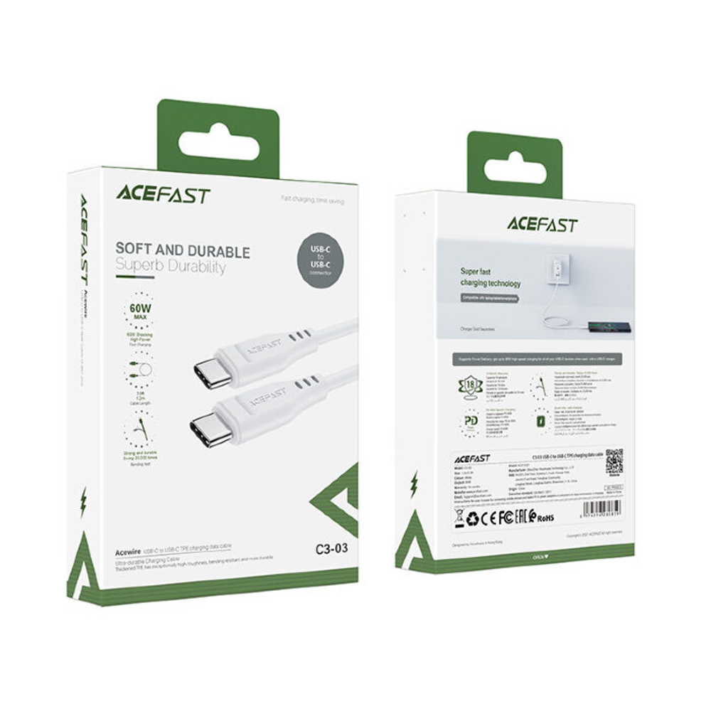 C3-03 USB-C to USB-C TPE charging data cable