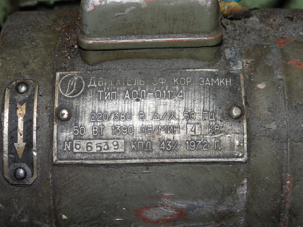 Асинхронный электродвигатель АОЛ 011/4 50Вт 1390 об/мин (4 класс защиты)