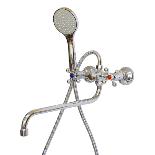 Смеситель для ванны и раковины 1/2 рез Казань КС-87 87173 мет мах КРЕСТ ЕВРО