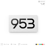 Номер на дверь 953, табличка на дверь для офиса, квартиры, кабинета, аудитории, склада, белая 120х70 мм, Айдентика Технолоджи