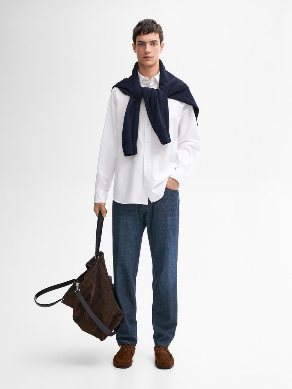 Massimo Dutti Зауженные джинсы из 100% хлопка, индиго