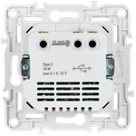SKANDY Розетка с заземлением с защитными шторками 16А с USB C 18Вт SK-R17T титан IEK