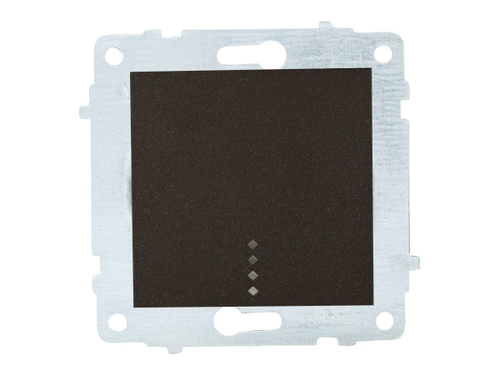 Выключатель 1-кл с индикацией OVIVO 10А черный металлик 600-000217-201