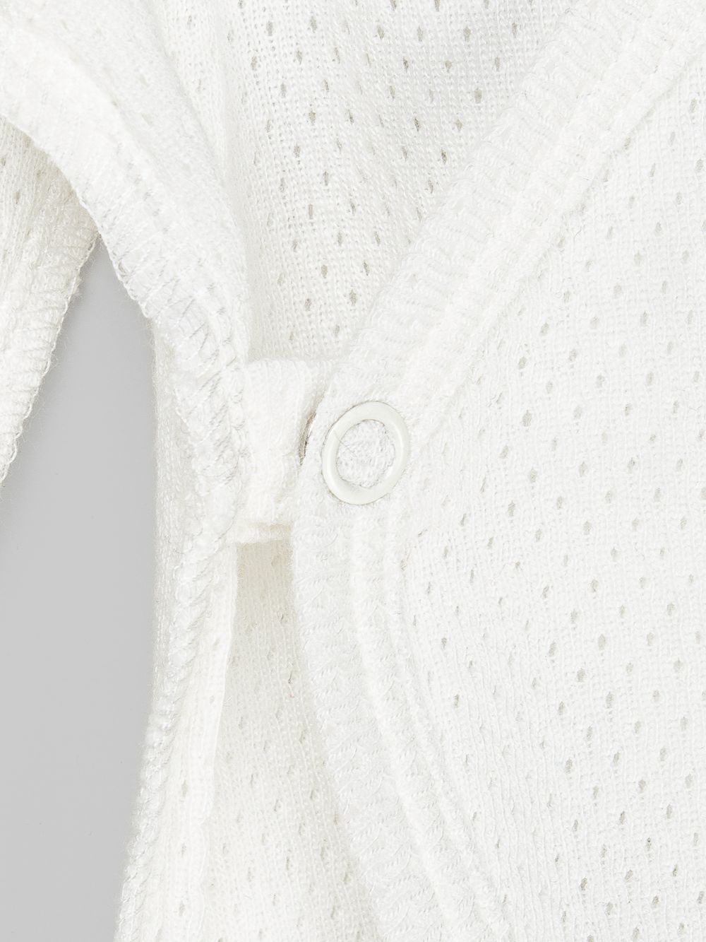 Слип на кнопках с крылышками "Молоко" из ажурного хлопка 0+