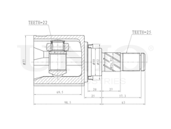 ШРУС внутренний UNIO CVJ-30193