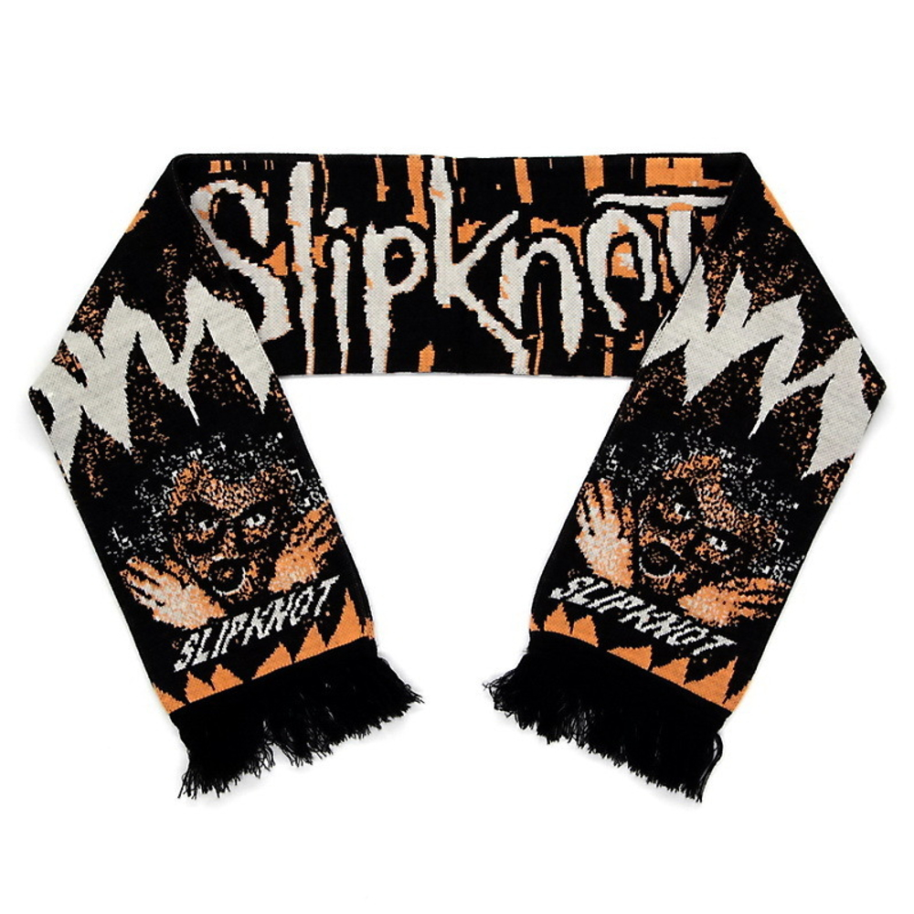 Шарф Slipknot коричневый вязаный