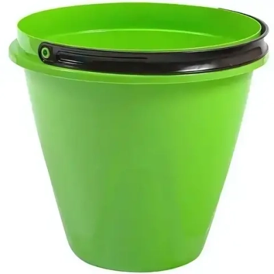 Ведро с крышкой Лайт 10л зеленое
