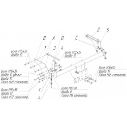 Фаркоп Oris на Ford Ranger , Mazda В2500,BT50 2006-2011(паспорт и сертификат в комплекте,без электрики) 3958-F