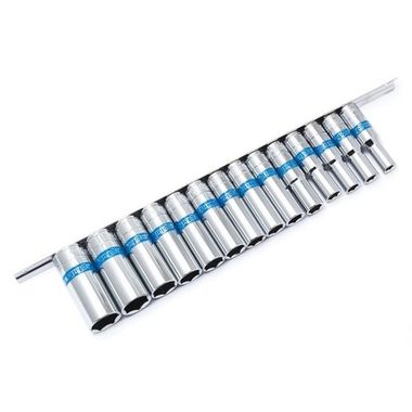 Головки глубокие на метал. планке, набор 14предметов, 1/2"  KINGTUL profi KT-3032