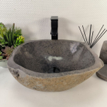 Раковина из речного камня RS-65147 41*38*15 0856