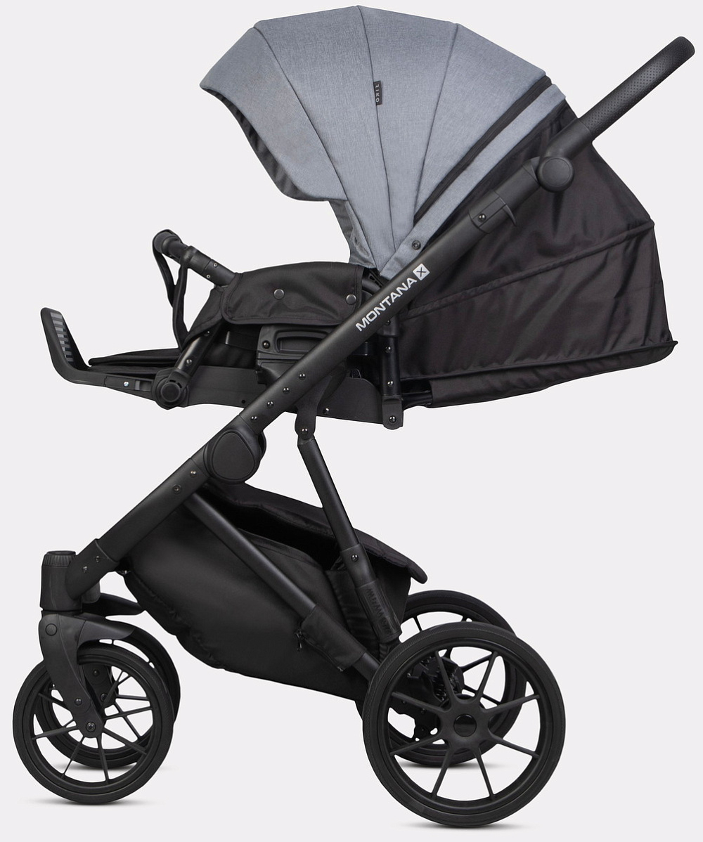 Детская коляска Riko Basic Montana Plus X 3 в 1 40 Graphite (графит+серый)
