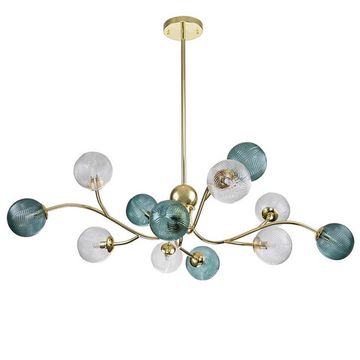 Люстра на штанге 12*G9 V000298 11032/12R Gold золотой Selva Indigo