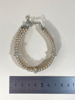 Браслет жемчужный с фианитами