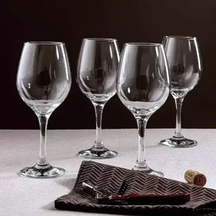 Бокал для вина «Амбер» стекло 365мл D=60,H=197мм прозр