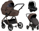 Детская коляска Tutis Uno 6 Plus Essential collection 3 в 1 с автокреслом Elo Lux EduSky Black 1602147 Tiramissu с сумкой