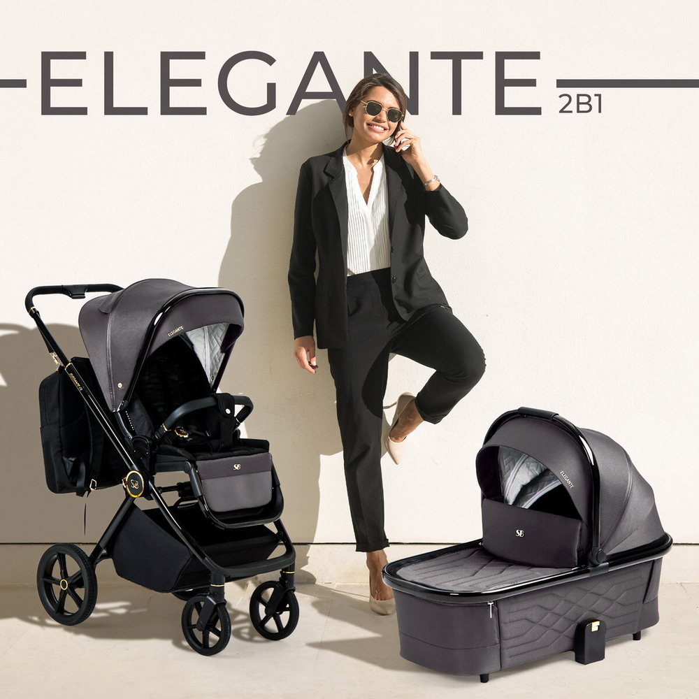 Детская коляска Sweet Baby Elegante 2 в 1 GL Grey
