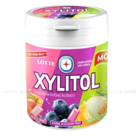 LOTTE Xylitol Фруктовое ассорти(персик/дыня/черника/мята) 55,1 гр