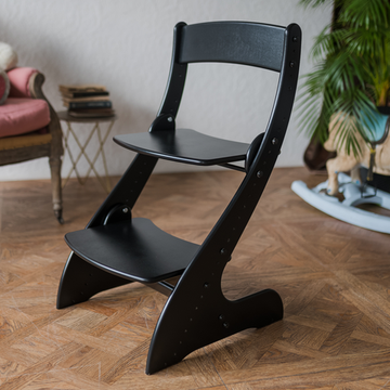 Растущий стул "ПАВЛИН", черный