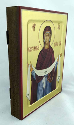 Икона Пресвятой Богородицы, Покрова на дереве: 125 х 165 (Синопсисъ)