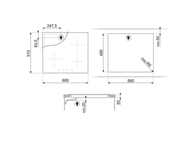 Электрическая варочная панель Smeg SE364ETBM