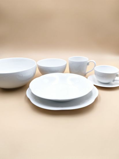 Тарелка глубокая 22,5х4 см. набор 4 шт. "White Ornaments"