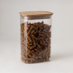 Банка для хранения прямоугольная Glass Acacia, 1,3 л