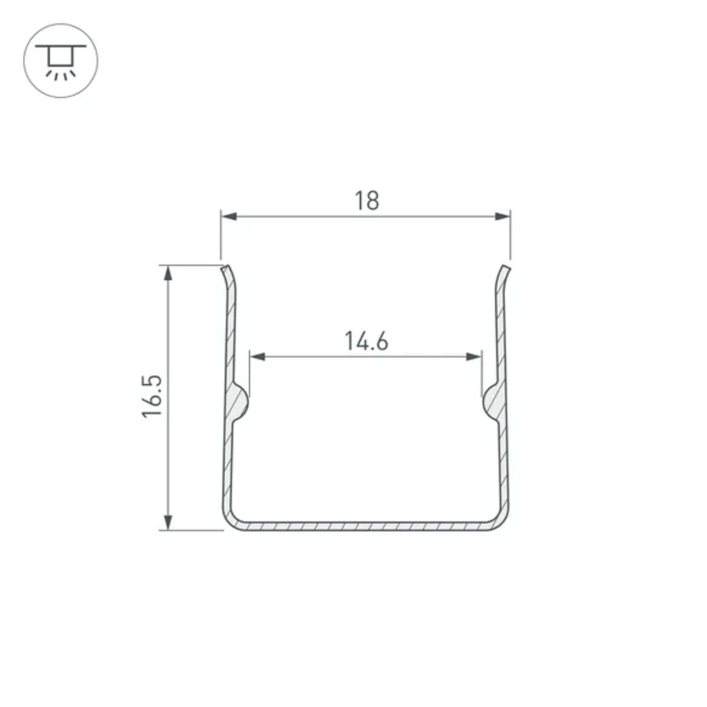 Профиль гибкий WPH-FLEX-1616-1000  (Arlight, Сталь) 053408