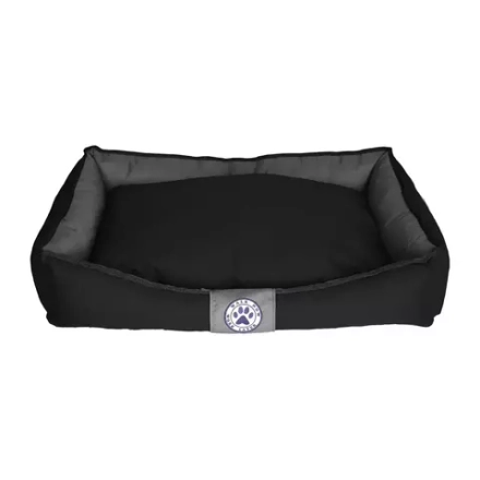 Лежак для средней собаки разборный антивандальный размер L серо-черный Lapalandia
