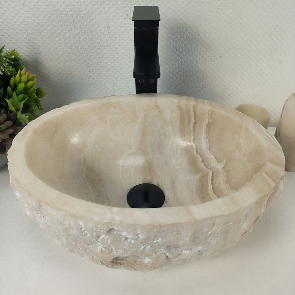 Каменная раковина из оникса Erozy White EO-04244 (41*32*15) 0212 из натурального камня