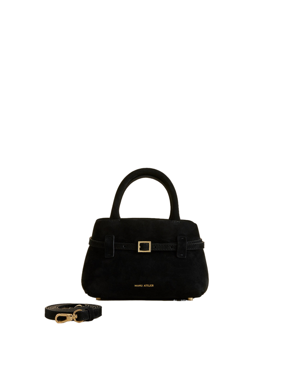 Сумка Manu Atelier Le Cambon 20 Black Suede