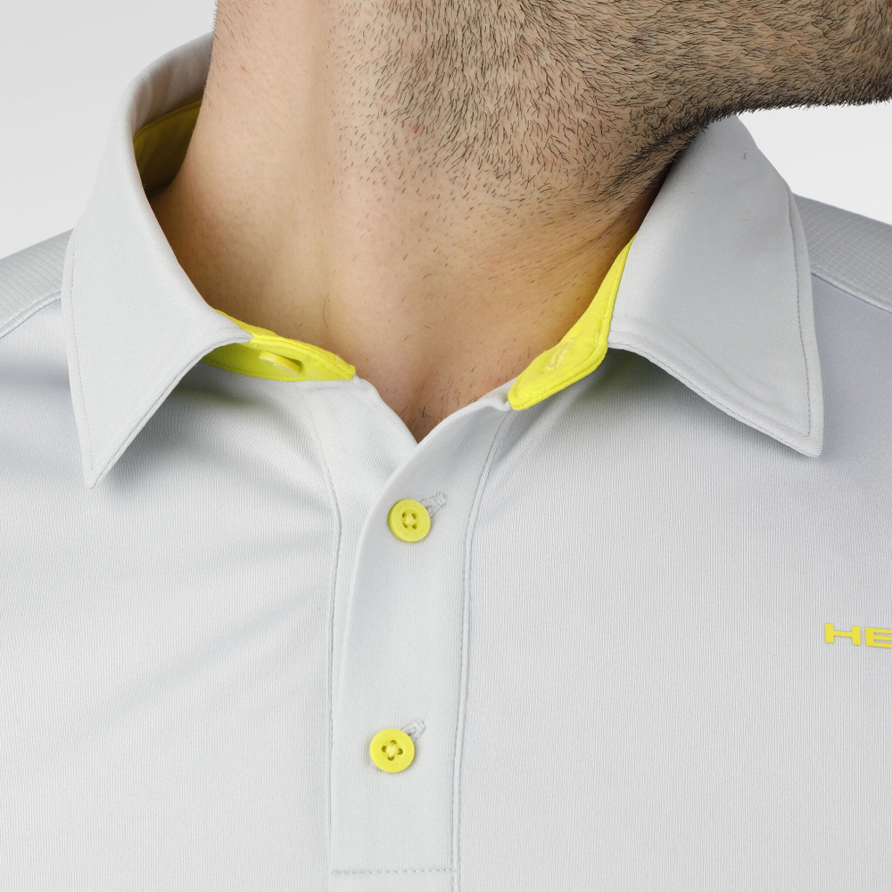 Мужское теннисное поло HEAD Extreme Polo Special Edition Men - White, Yellow