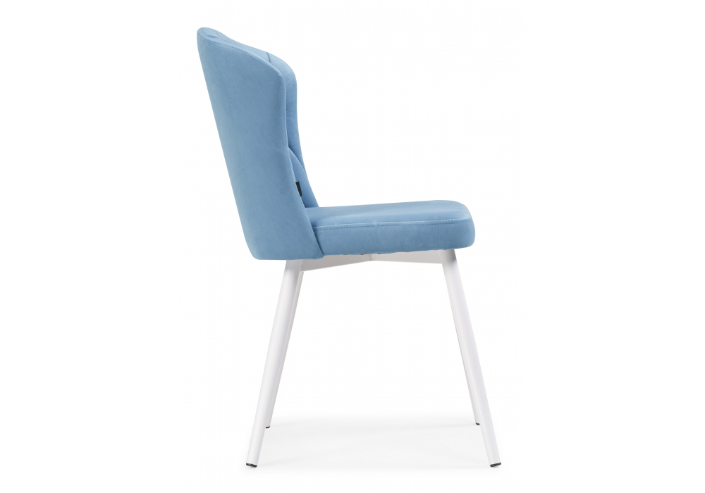 Стул на металлокаркасе Woodville Алиссум velutto 46, белый, ножки белые