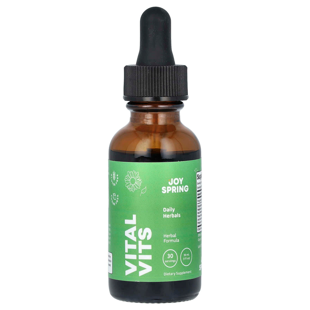 JoySpring, Vital Vits, Daily Herbals, 1 жидкая унция (30 мл)