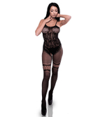 Боди-комбинезон с узором на тонких бретелях с доступом amor el черный s/l