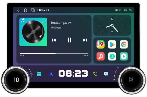 Магнитола для с крутилками в рамку 9" или 10" - Farcar RB876 монитор 11.8" QLED+2K на Android 13, Быстрая, CarPlay, 4G SIM-слот