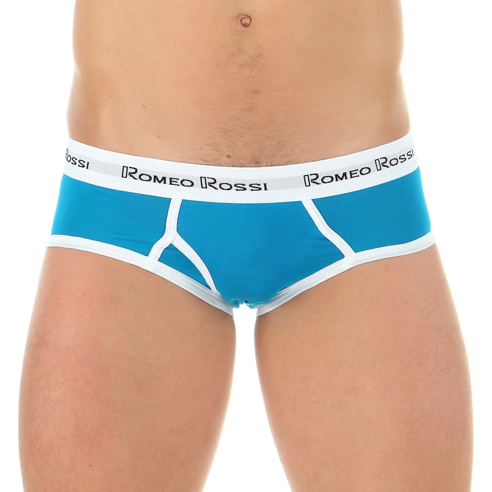 Мужские трусы брифы бирюзовые Romeo Rossi RR366-10