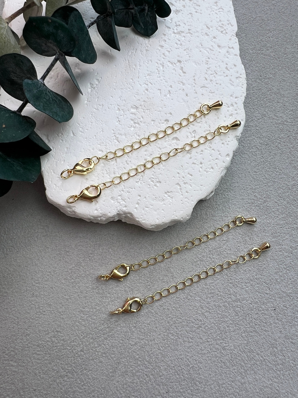 Замок карабин 12 мм, позолота 14к, упаковка 5 штук