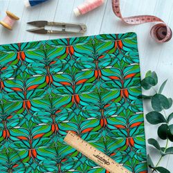 Ткань премиум шелк искусственный Армани эффектный фрактал