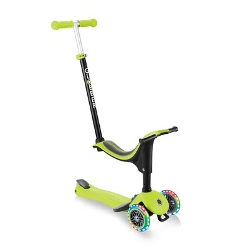 Самокат Globber Go Up Sporty Plus Lights зеленый