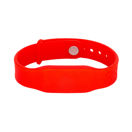 Силиконовый RFID браслет T5577 “PRESTIGE TEMIC” КРАСНЫЙ, с застёжкой