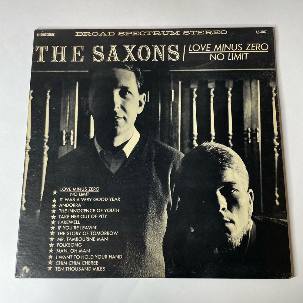 Винтажная виниловая пластинка LP The Saxons Love Minus Zero, No Limit (USA 1966)