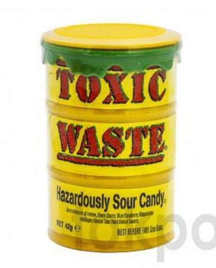 Конфеты Ассорти (лимон, черная черешня, синяя малина, арбуз, яблоко)TOXIC WASTE Hazardously  42 г